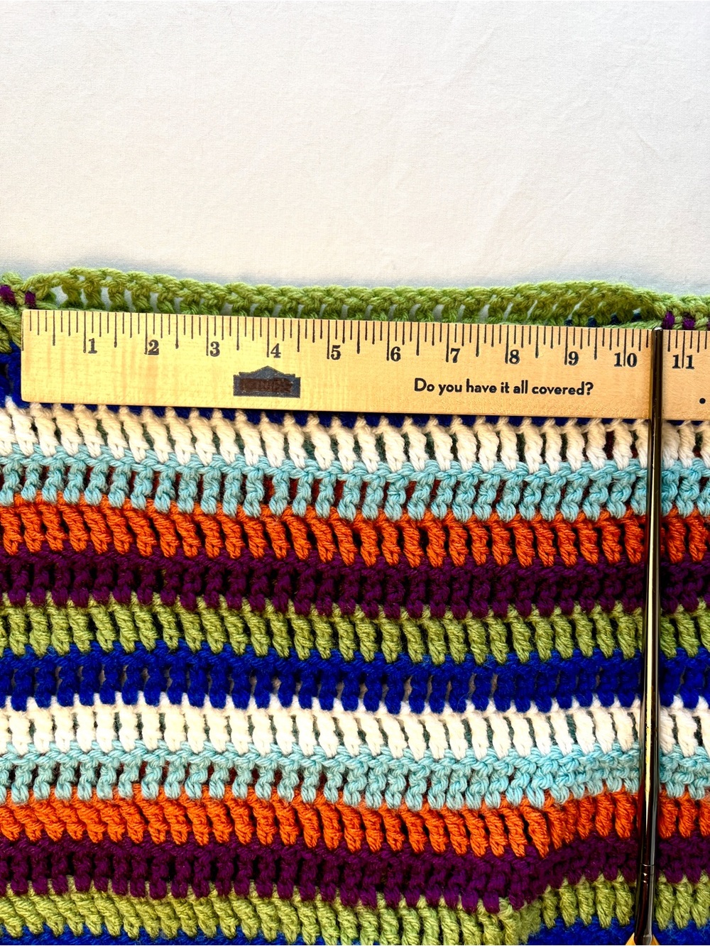 Handmade Striped Crochet Cropped Chunky Sweater Boat Neck Small Multicolor Boho - Picture 5 of 5